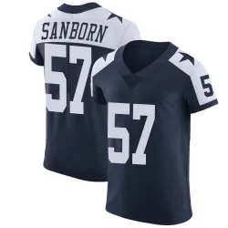 Men's Jack Sanborn Dallas Cowboys No.57 Elite Alternate Vapor Untouchable Jersey - Navy