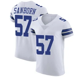 Men's Jack Sanborn Dallas Cowboys No.57 Elite Vapor Untouchable Jersey - White