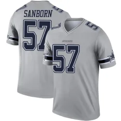 Men's Jack Sanborn Dallas Cowboys No.57 Legend Inverted Jersey - Gray