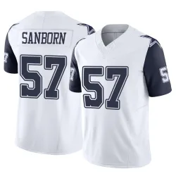 Men's Jack Sanborn Dallas Cowboys No.57 Limited 2nd Alternate Vapor F.U.S.E. Jersey - White