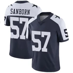 Men's Jack Sanborn Dallas Cowboys No.57 Limited Alternate Vapor Untouchable Jersey - Navy