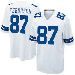 Men's Jake Ferguson Dallas Cowboys No.87 Game Jersey - White