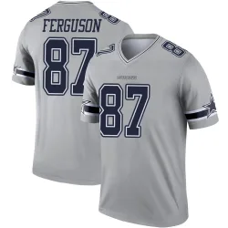 Men's Jake Ferguson Dallas Cowboys No.87 Legend Inverted Jersey - Gray