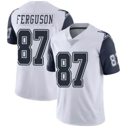 Men's Jake Ferguson Dallas Cowboys No.87 Limited Color Rush Vapor Untouchable Jersey - White