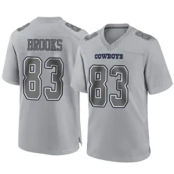 Men's Jalen Brooks Dallas Cowboys No.83 Game Atmosphere Fashion Jersey - Gray