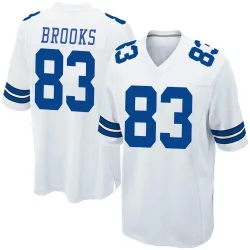 Men's Jalen Brooks Dallas Cowboys No.83 Game Jersey - White