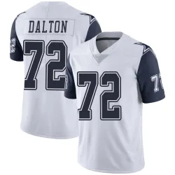 Men's Jalen Dalton Dallas Cowboys No.72 Limited Color Rush Vapor Untouchable Jersey - White