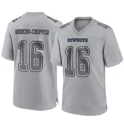 Men's Jalen Moreno-Cropper Dallas Cowboys No.16 Game Atmosphere Fashion Jersey - Gray