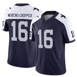 Men's Jalen Moreno-Cropper Dallas Cowboys No.16 Limited Alternate Vapor F.U.S.E. Jersey - Navy