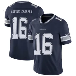Men's Jalen Moreno-Cropper Dallas Cowboys No.16 Limited Team Color Vapor Untouchable Jersey - Navy