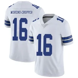 Men's Jalen Moreno-Cropper Dallas Cowboys No.16 Limited Vapor Untouchable Jersey - White