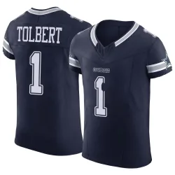 Men's Jalen Tolbert Dallas Cowboys No.1 Elite Vapor F.U.S.E. Jersey - Navy