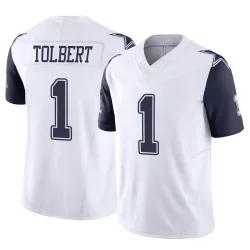 Men's Jalen Tolbert Dallas Cowboys No.1 Limited 2nd Alternate Vapor F.U.S.E. Jersey - White