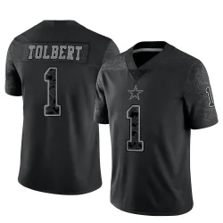 Men's Jalen Tolbert Dallas Cowboys No.1 Limited Reflective Jersey - Black