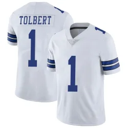 Men's Jalen Tolbert Dallas Cowboys No.1 Limited Vapor Untouchable Jersey - White