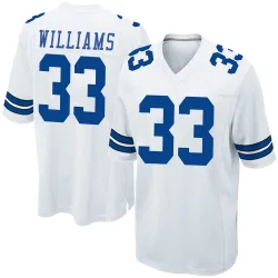 Men's Javonte Williams Dallas Cowboys No.33 Game Jersey - White