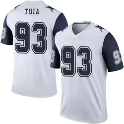 Men's Jay Toia Dallas Cowboys No.93 Legend Color Rush Jersey - White