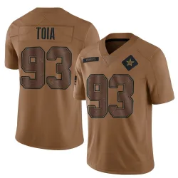 Men's Jay Toia Dallas Cowboys No.93 Limited 2023 Salute To Service Jersey - Brown