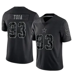 Men's Jay Toia Dallas Cowboys No.93 Limited Reflective Jersey - Black
