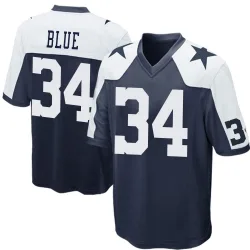 Men's Jaydon Blue Dallas Cowboys No.34 Game Throwback Jersey - Navy Blue