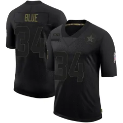 Men's Jaydon Blue Dallas Cowboys No.34 Limited 2020 Salute To Service Jersey - Black