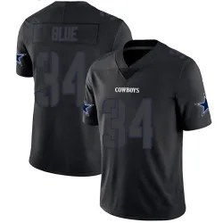 Men's Jaydon Blue Dallas Cowboys No.34 Limited Jersey - Black Impact