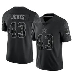 Men's Joe Jones Dallas Cowboys No.43 Limited Reflective Jersey - Black