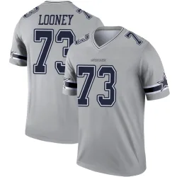 Men's Joe Looney Dallas Cowboys No.73 Legend Inverted Jersey - Gray