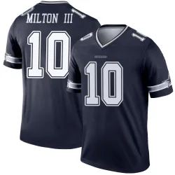 Men's Joe Milton III Dallas Cowboys No.10 Legend Jersey - Navy