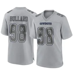 Men's Jonathan Bullard Dallas Cowboys No.98 Game Atmosphere Fashion Jersey - Gray