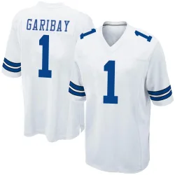 Men's Jonathan Garibay Dallas Cowboys No.1 Game Jersey - White
