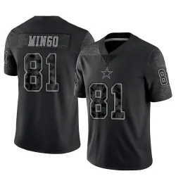 Men's Jonathan Mingo Dallas Cowboys No.81 Limited Reflective Jersey - Black