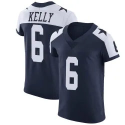 Men's Josh Kelly Dallas Cowboys No.6 Elite Alternate Vapor Untouchable Jersey - Navy