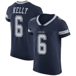 Men's Josh Kelly Dallas Cowboys No.6 Elite Team Color Vapor Untouchable Jersey - Navy