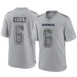 Men's Josh Kelly Dallas Cowboys No.6 Game Atmosphere Fashion Jersey - Gray