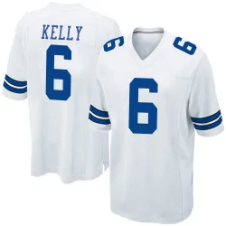 Men's Josh Kelly Dallas Cowboys No.6 Game Jersey - White