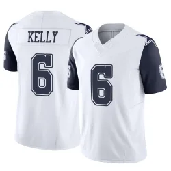 Men's Josh Kelly Dallas Cowboys No.6 Limited 2nd Alternate Vapor F.U.S.E. Jersey - White