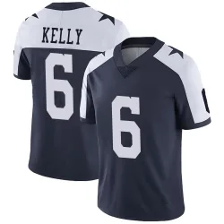 Men's Josh Kelly Dallas Cowboys No.6 Limited Alternate Vapor Untouchable Jersey - Navy