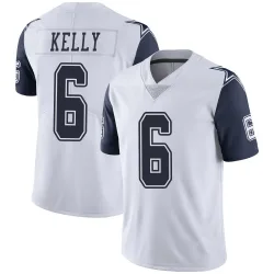 Men's Josh Kelly Dallas Cowboys No.6 Limited Color Rush Vapor Untouchable Jersey - White