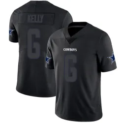 Men's Josh Kelly Dallas Cowboys No.6 Limited Jersey - Black Impact
