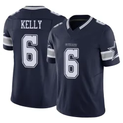 Men's Josh Kelly Dallas Cowboys No.6 Limited Vapor F.U.S.E. Jersey - Navy