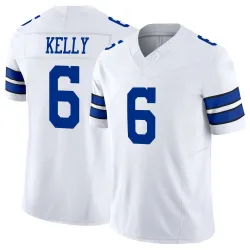 Men's Josh Kelly Dallas Cowboys No.6 Limited Vapor F.U.S.E. Jersey - White