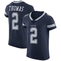 Men's Juanyeh Thomas Dallas Cowboys No.2 Elite Team Color Vapor Untouchable Jersey - Navy