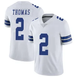 Men's Juanyeh Thomas Dallas Cowboys No.2 Limited Vapor Untouchable Jersey - White