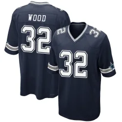 Men's Julius Wood Dallas Cowboys No.32 Game Team Color Jersey - Navy