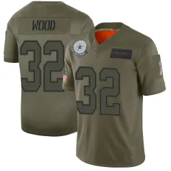 Men's Julius Wood Dallas Cowboys No.32 Limited 2019 Salute to Service Jersey - Camo