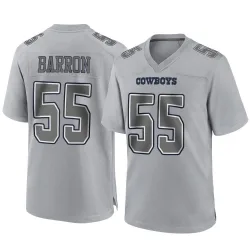 Men's Justin Barron Dallas Cowboys No.55 Game Atmosphere Fashion Jersey - Gray