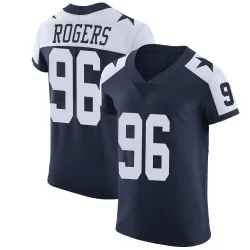 Men's Justin Rogers Dallas Cowboys No.96 Elite Alternate Vapor Untouchable Jersey - Navy