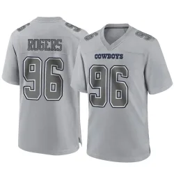Men's Justin Rogers Dallas Cowboys No.96 Game Atmosphere Fashion Jersey - Gray