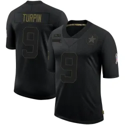 Men's KaVontae Turpin Dallas Cowboys No.9 Limited 2020 Salute To Service Jersey - Black